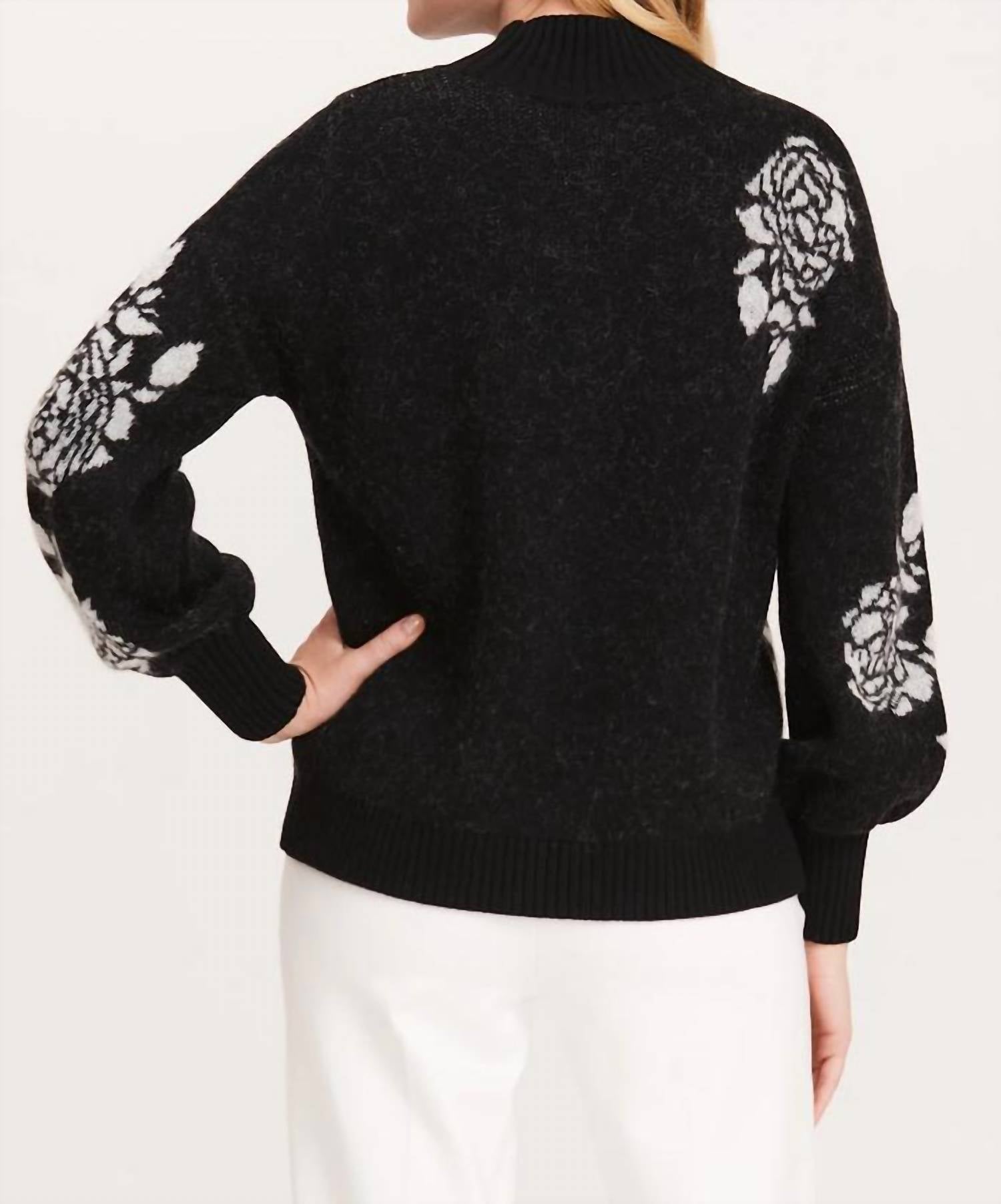 Tyler Boe - Etched Floral Wool & Mohair Blend Sweater