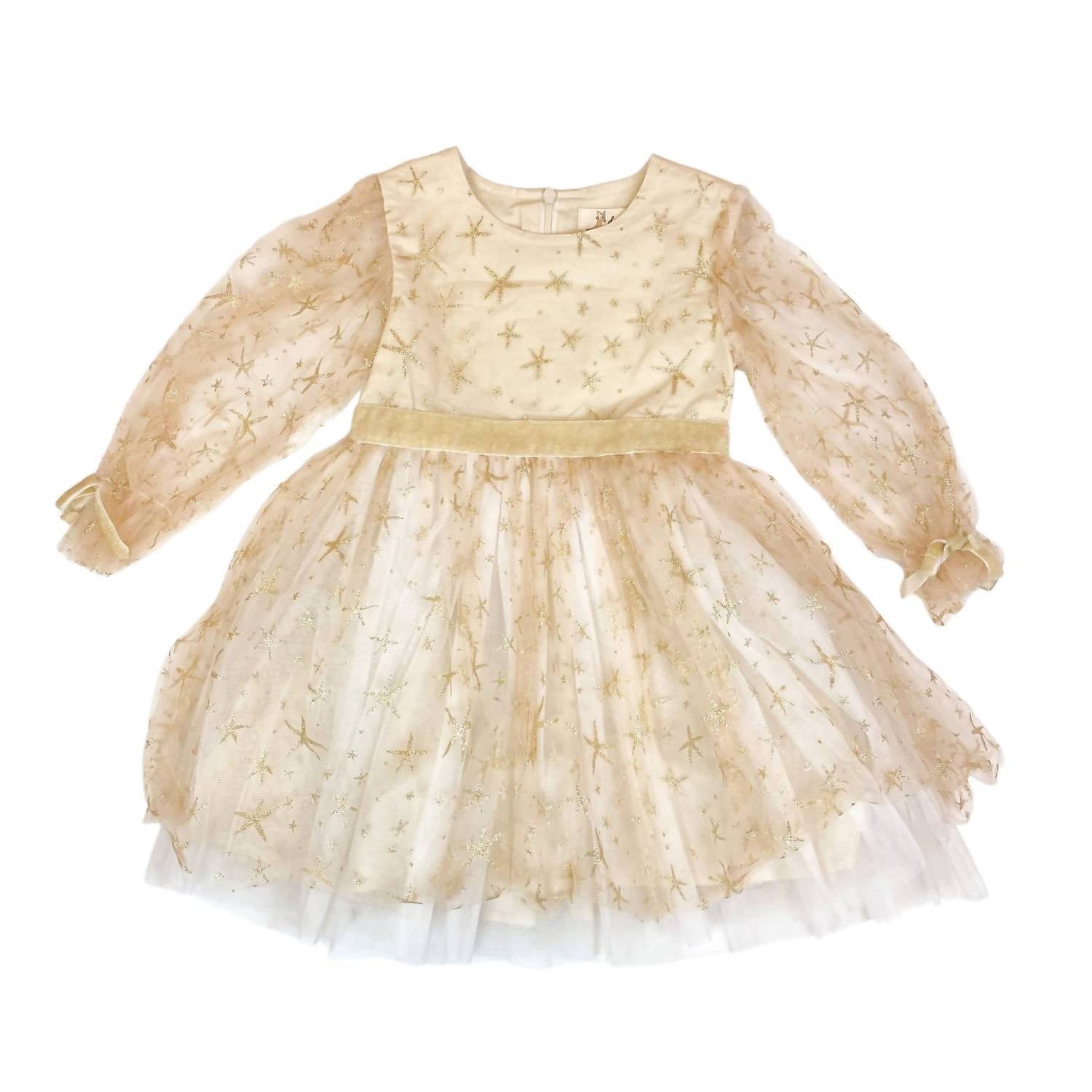 Doe A Dear - Kids Glitter Star Mesh Dress