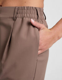BEYOND YOGA Status Wide Leg Trousers in khaki - women's pants - alternate view