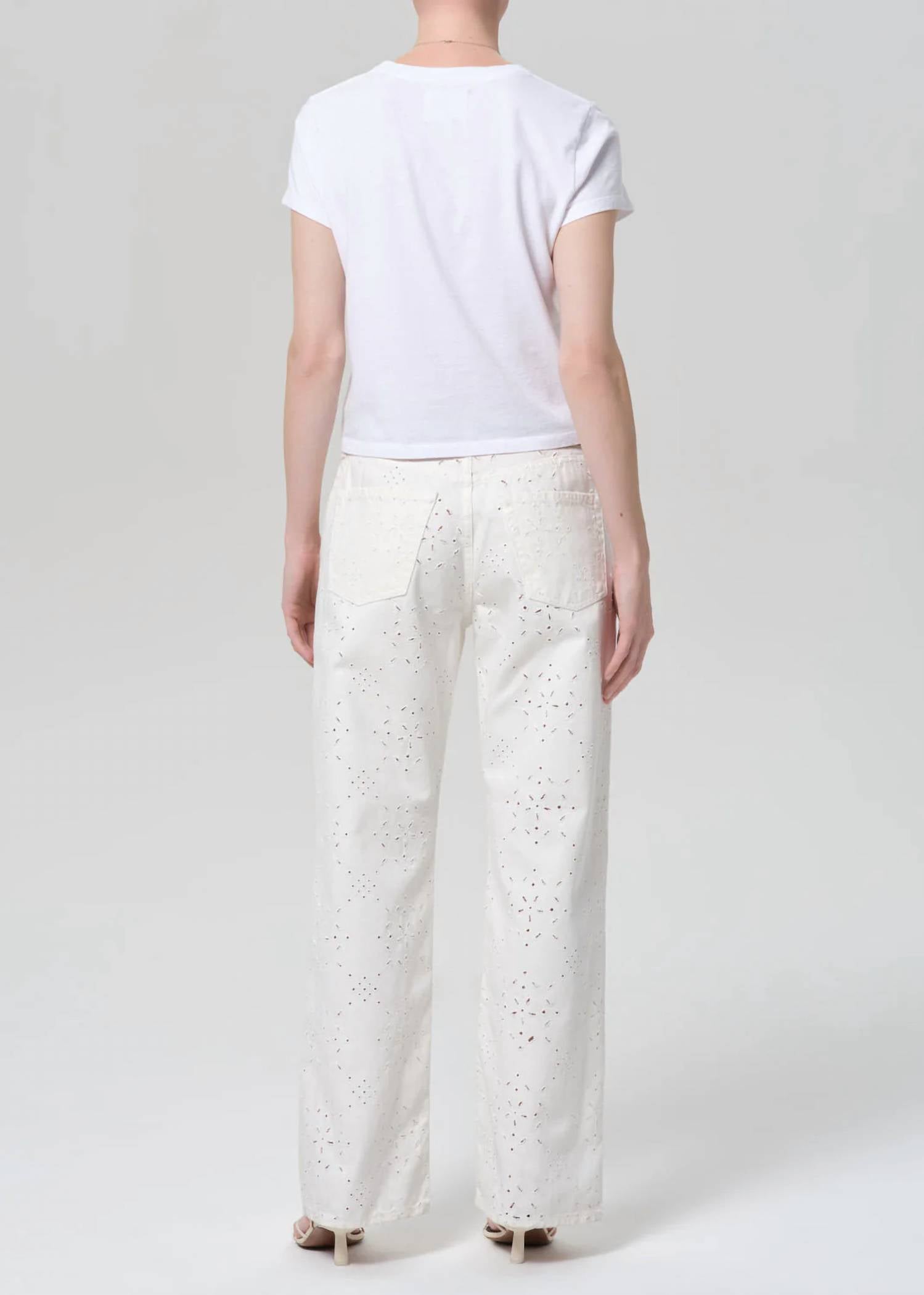 Citizens Of Humanity - Eyelet Lindz Straight Jeans