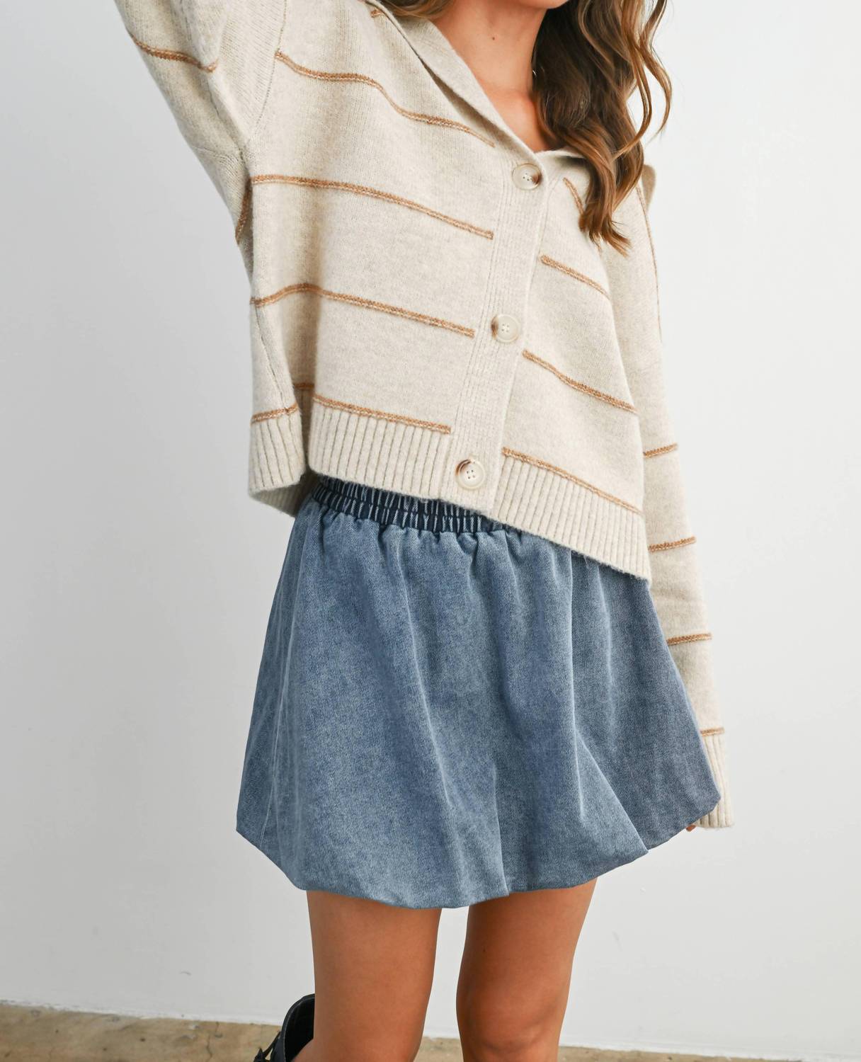 Buttermelon - Rae Button Front Collared Sweater