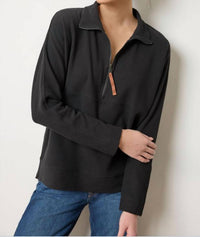 Lilla P - Dolman Oversized Half Zip Top