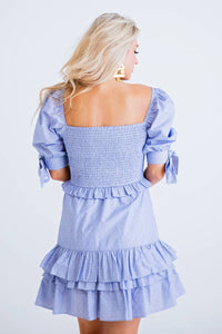 Karlie - Charlotte Puff Sleeves Smocked Dress