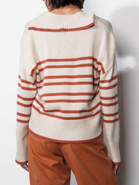 Greylin - Collared Stripe Sweater