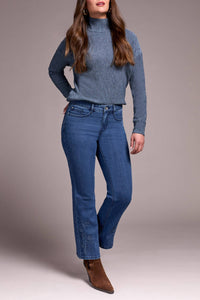 Tribal - Audrey With 3d Flower Flare Jeans