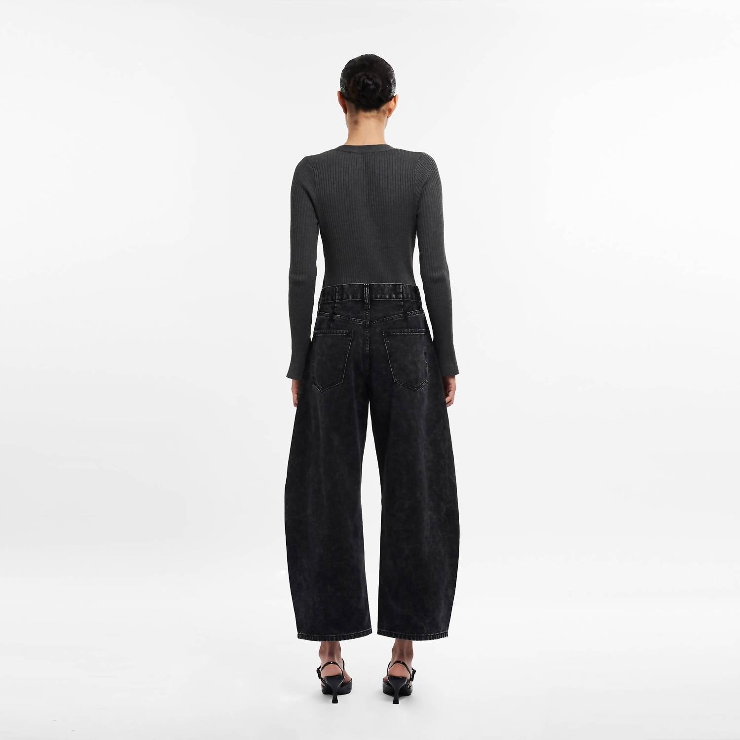 Bayeas - Katia High Rise Barrel Jeans