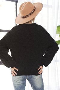 Madelyn - Puff Sleeve Sweater Top - Plus