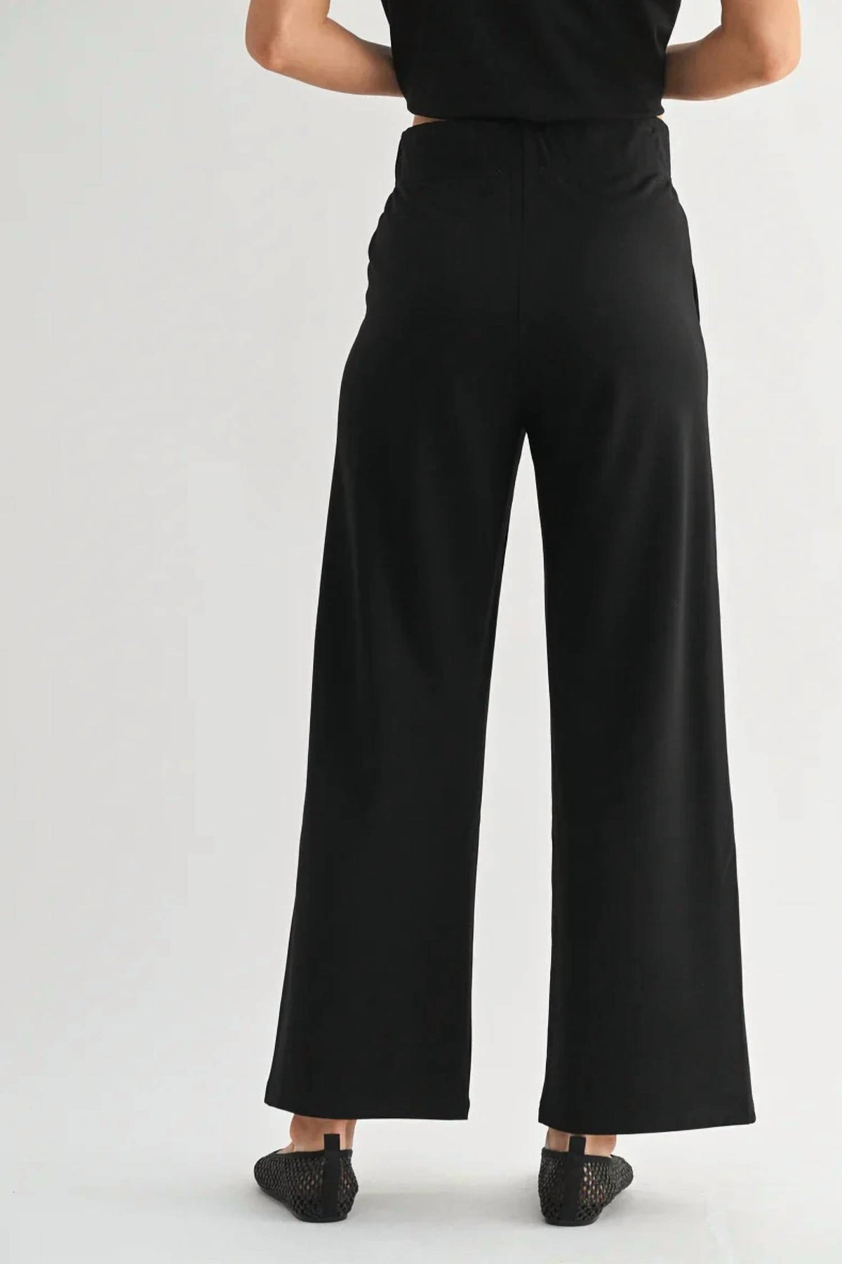 Fun 2 Fun - Ponte Knit Wide Leg Pants