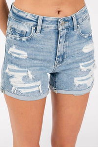 Petra153 - High Rise Patched Shorts