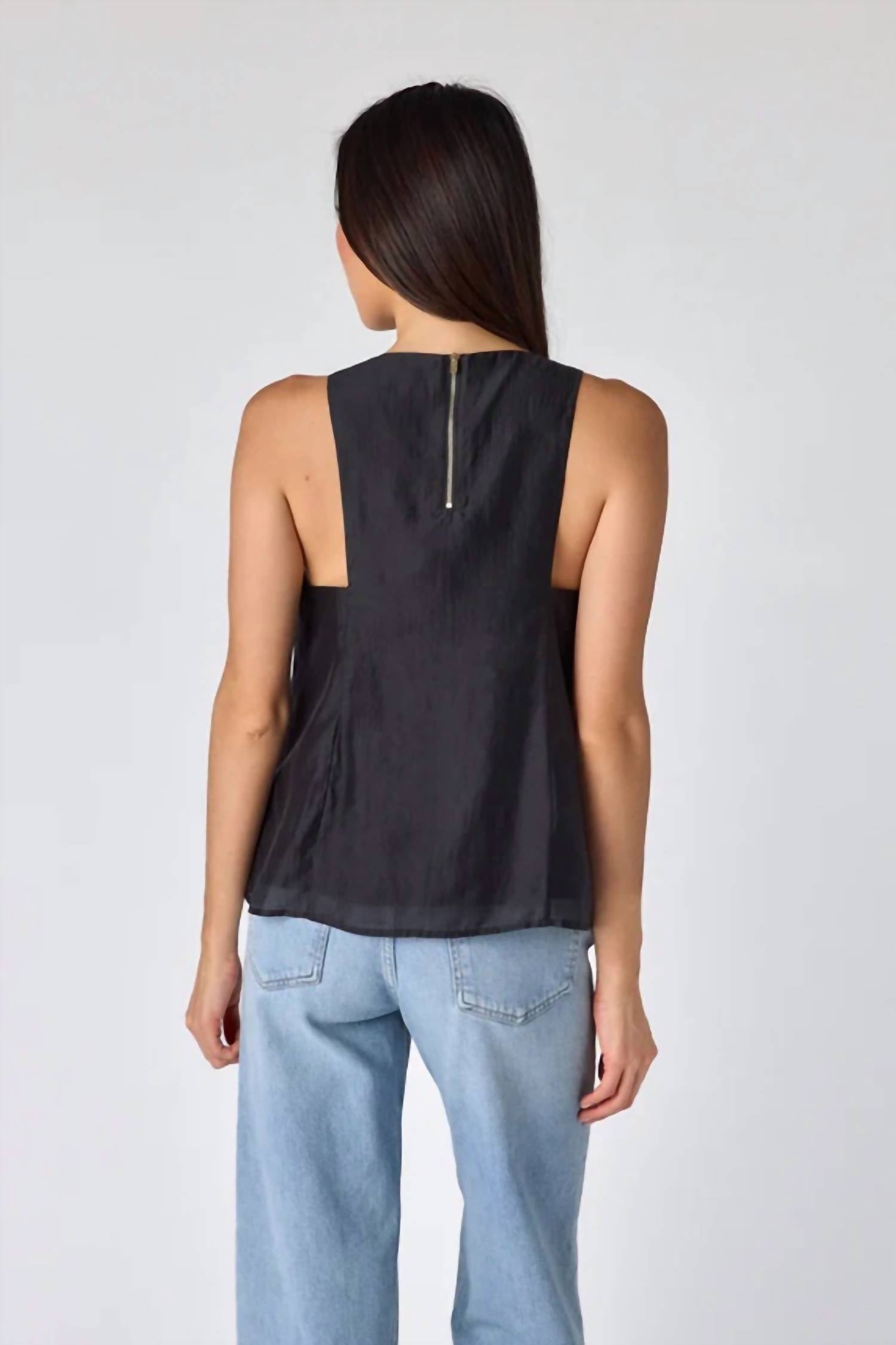 Crosby by Mollie Burch Wynne Tank in lava rock - women's tank top - detail view