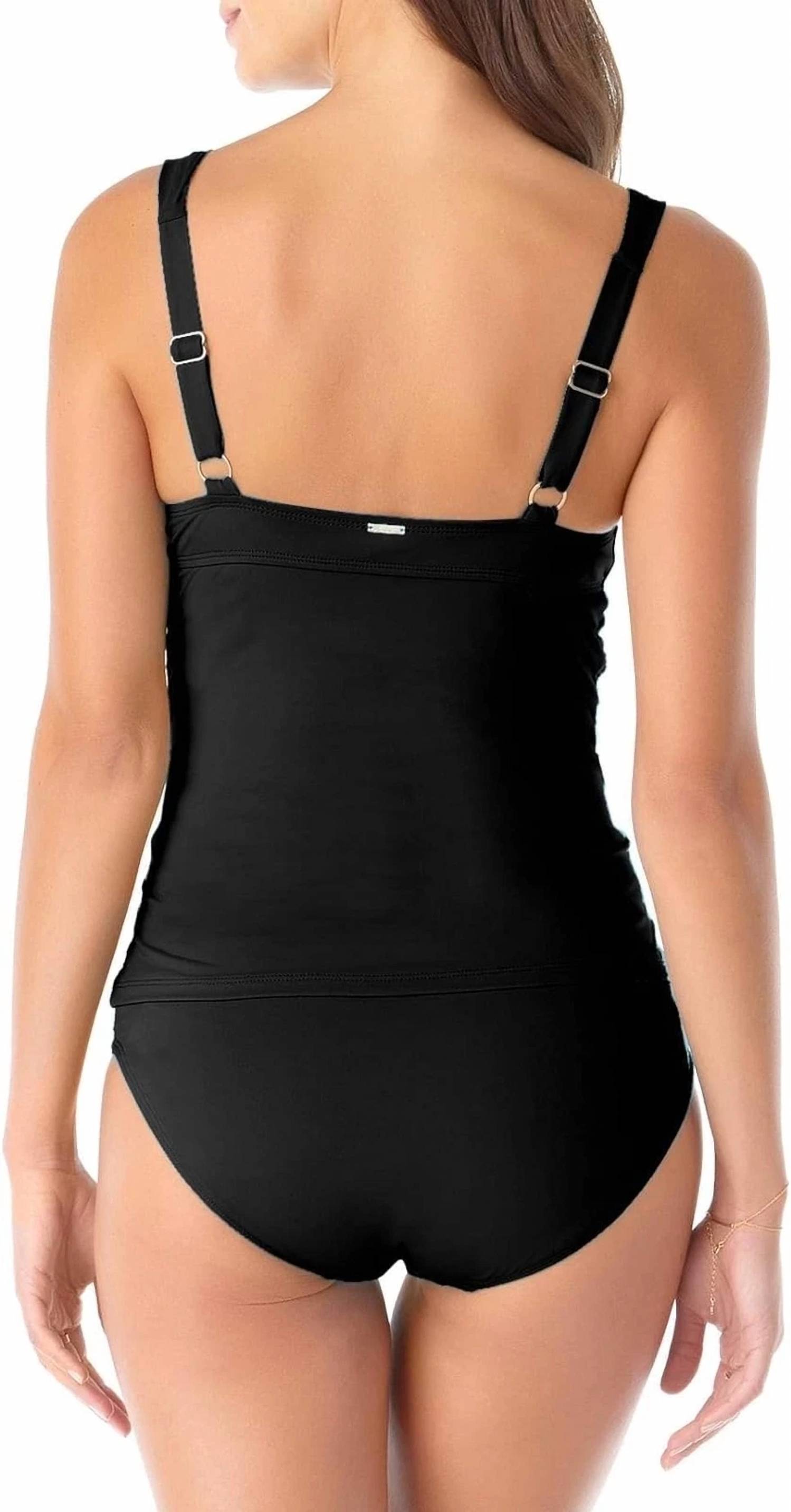 Anne Cole - Twist Front Bra Sized Underwire Tankini Top