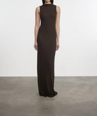 Enza Costa - SILK RIB SLEEVELESS MOCKNECK FLUID DRESS