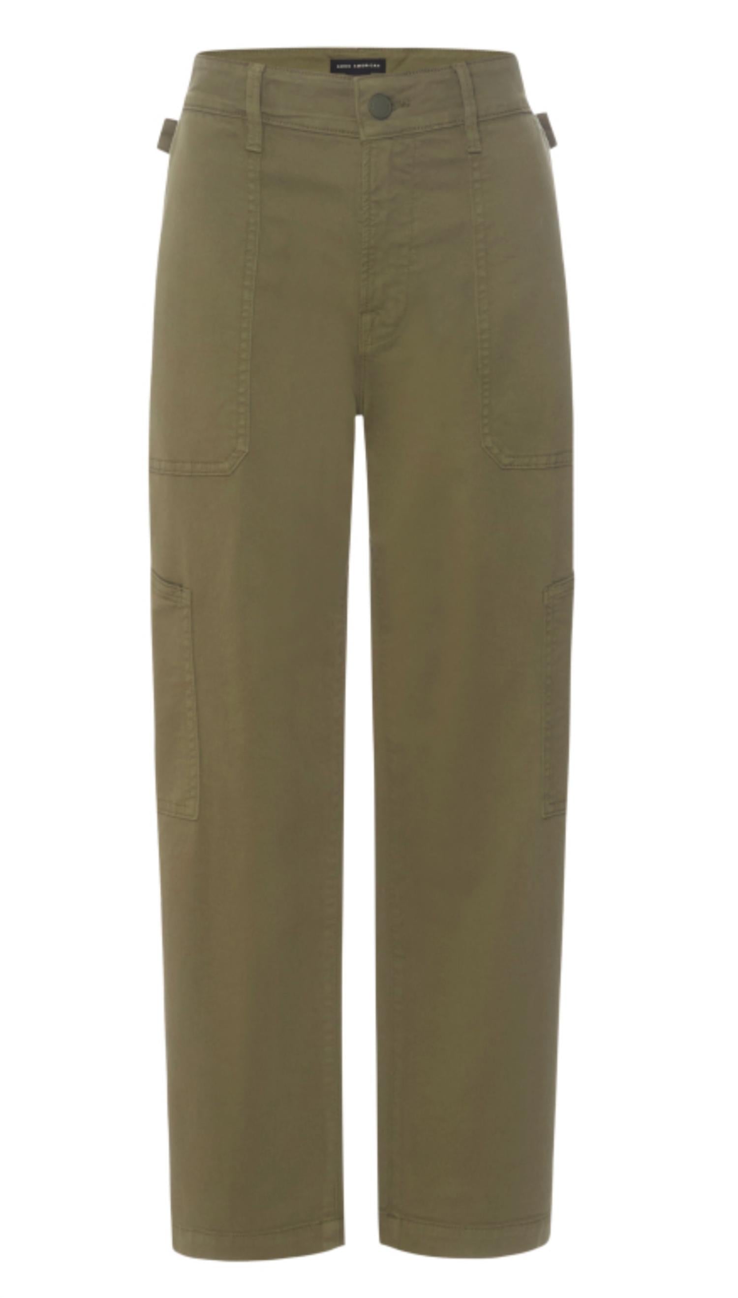 Good American - Women's Cargo Cropped Twill Pants
