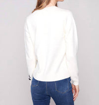 Charlie B - Jacquard Plush Knit Crew Neck Sweater