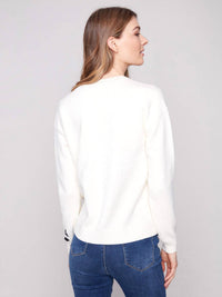 Charlie B - Jacquard Plush Knit Crew Neck Sweater