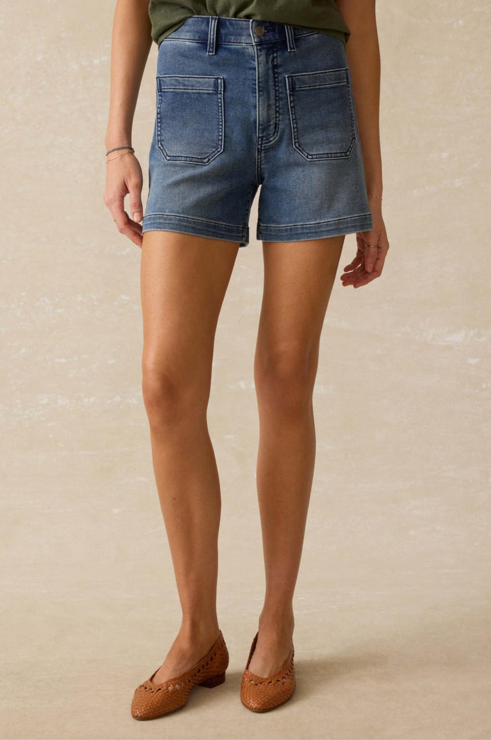 Faherty - Stretch Terry Patch Pocket Short