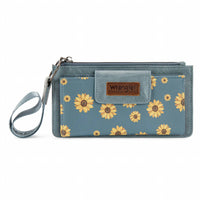 Wrangler - Women's Sunflower Print Card Wallet Wristlet
