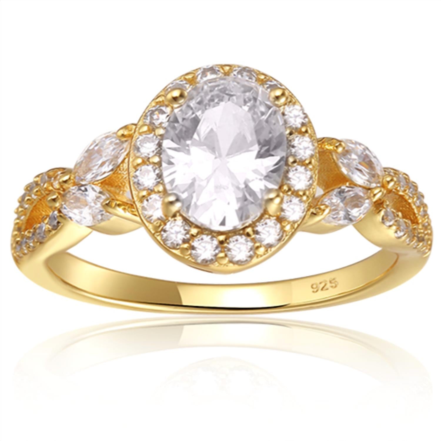 Starlette Women's Victoria Engagement Ring in gold - women's jewelry