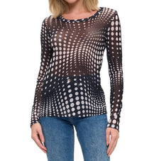 Ariella - POLKA DOT MESH TOP