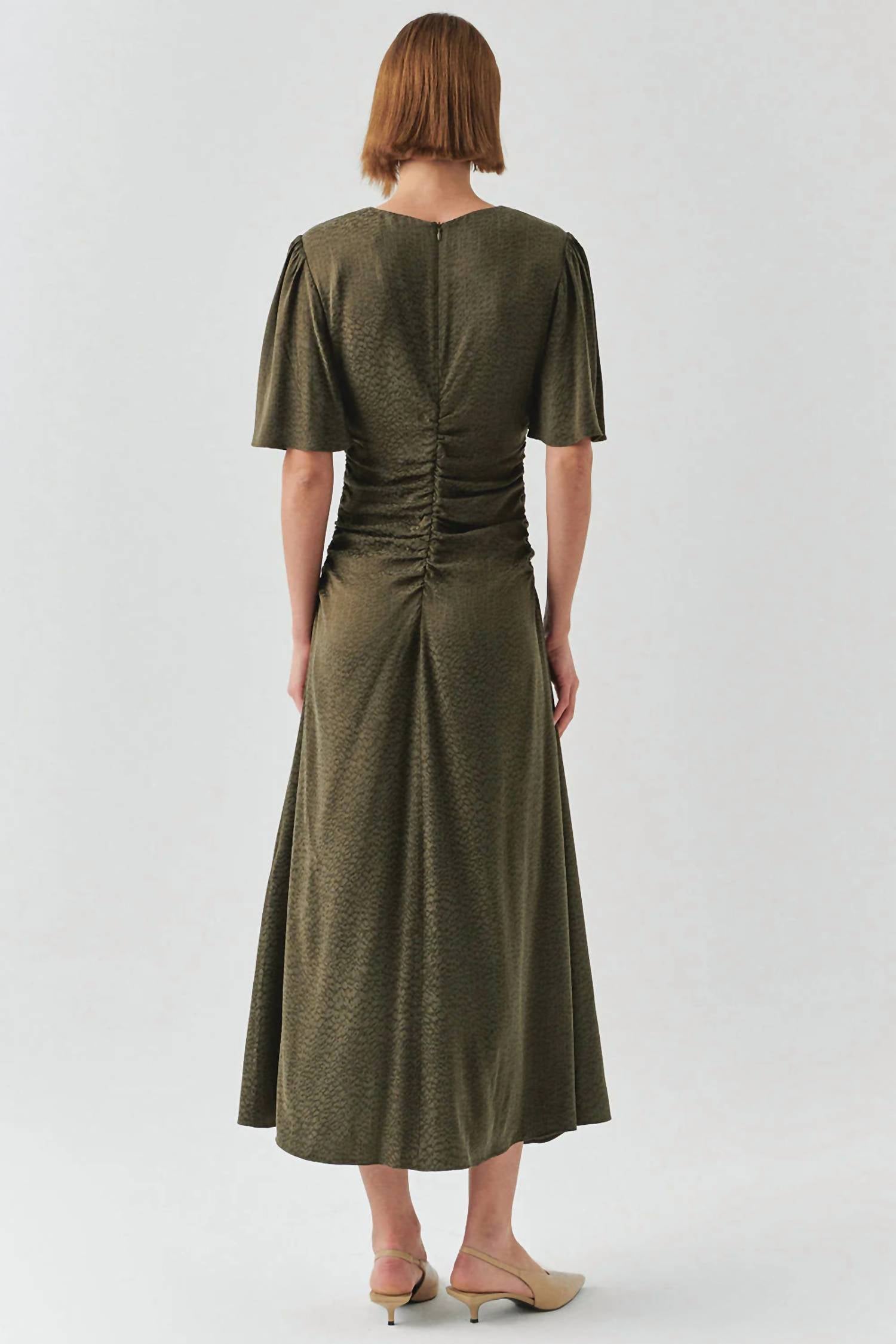 Exquise - Kylee Short Sleeve Draped Dress