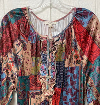 Easel - Women's Long Sleeve Patch Mini Dress