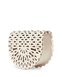Simkhai - Women's Mccall Laser Cut Leather Saddle Bag