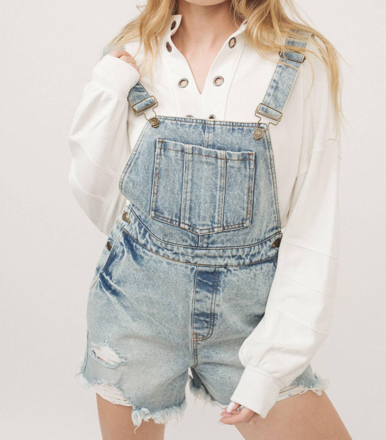 Aaron & Amber - Faith Overall Shorts