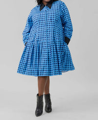 De Loreta - Check Prep Midi Dress - Plus