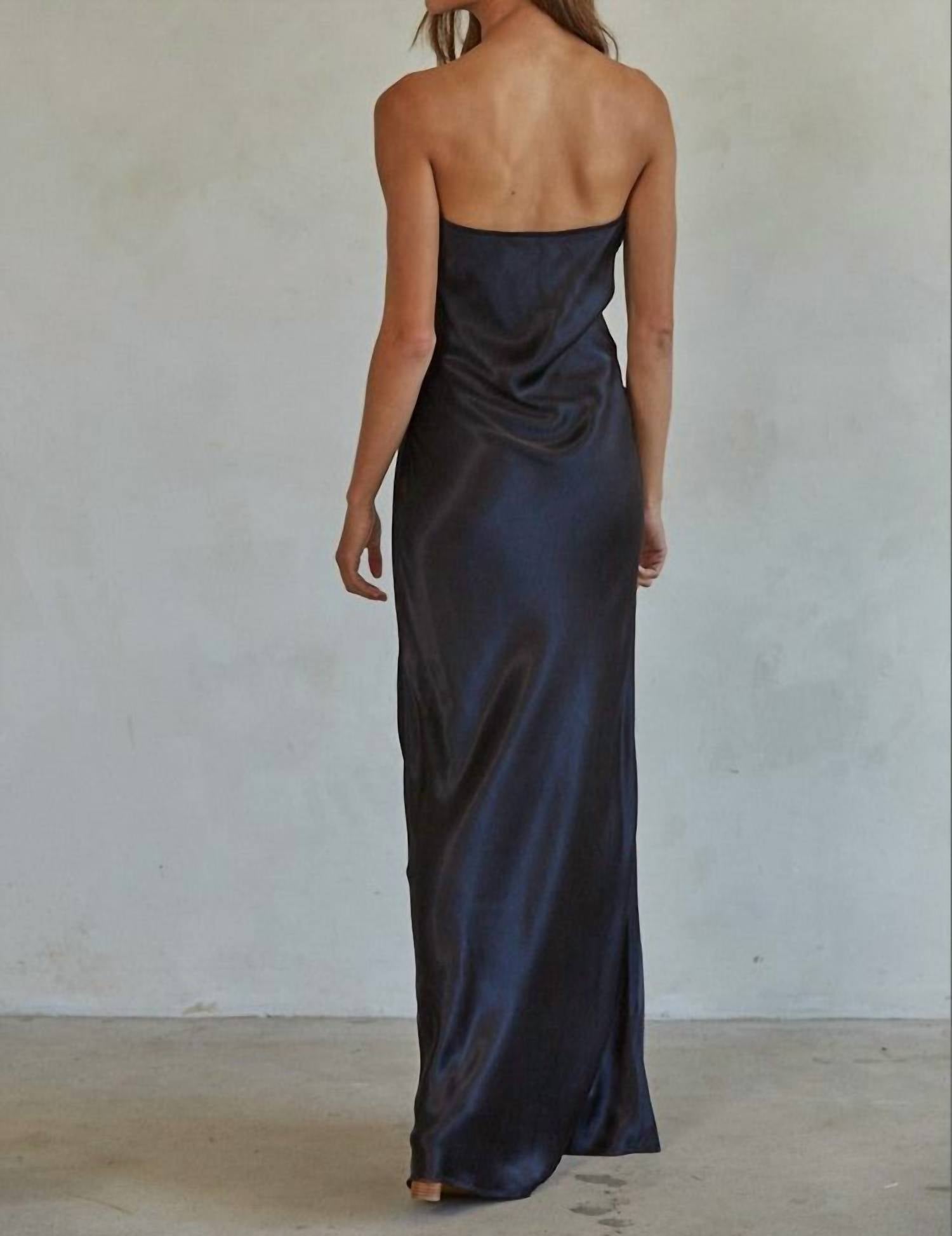 By Together - Satin Tube Strapless Dress