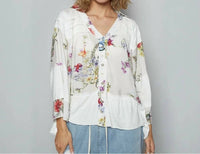 Pol - Ruffle Floral Top