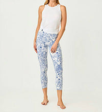 Lilly Pulitzer WEEKENDER HIGH RISE MIDI LEGGING in starlight navy zoology - women's pants - view 5