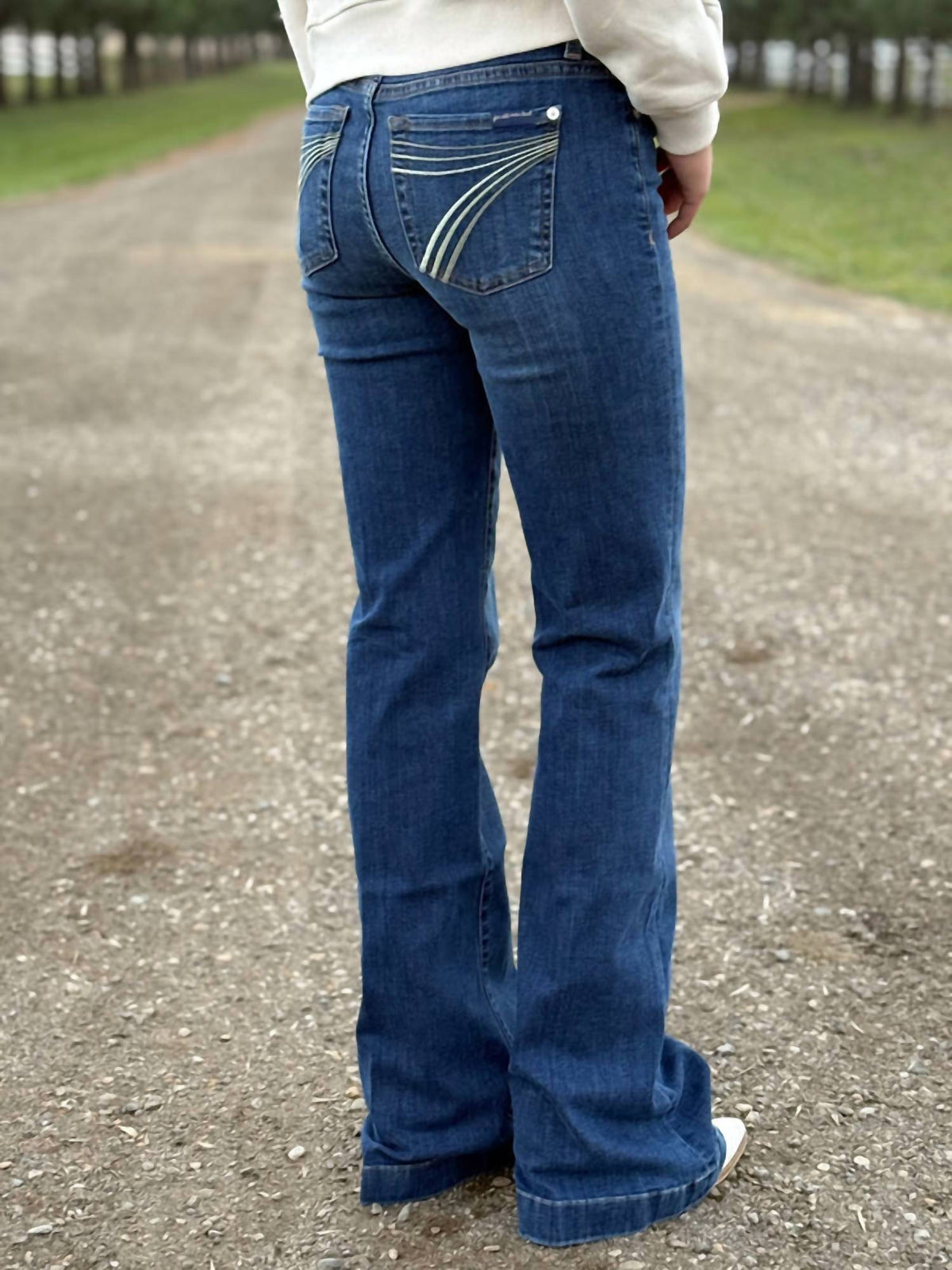 7 For All Mankind - Dojo Mid Rise Flare Jeans