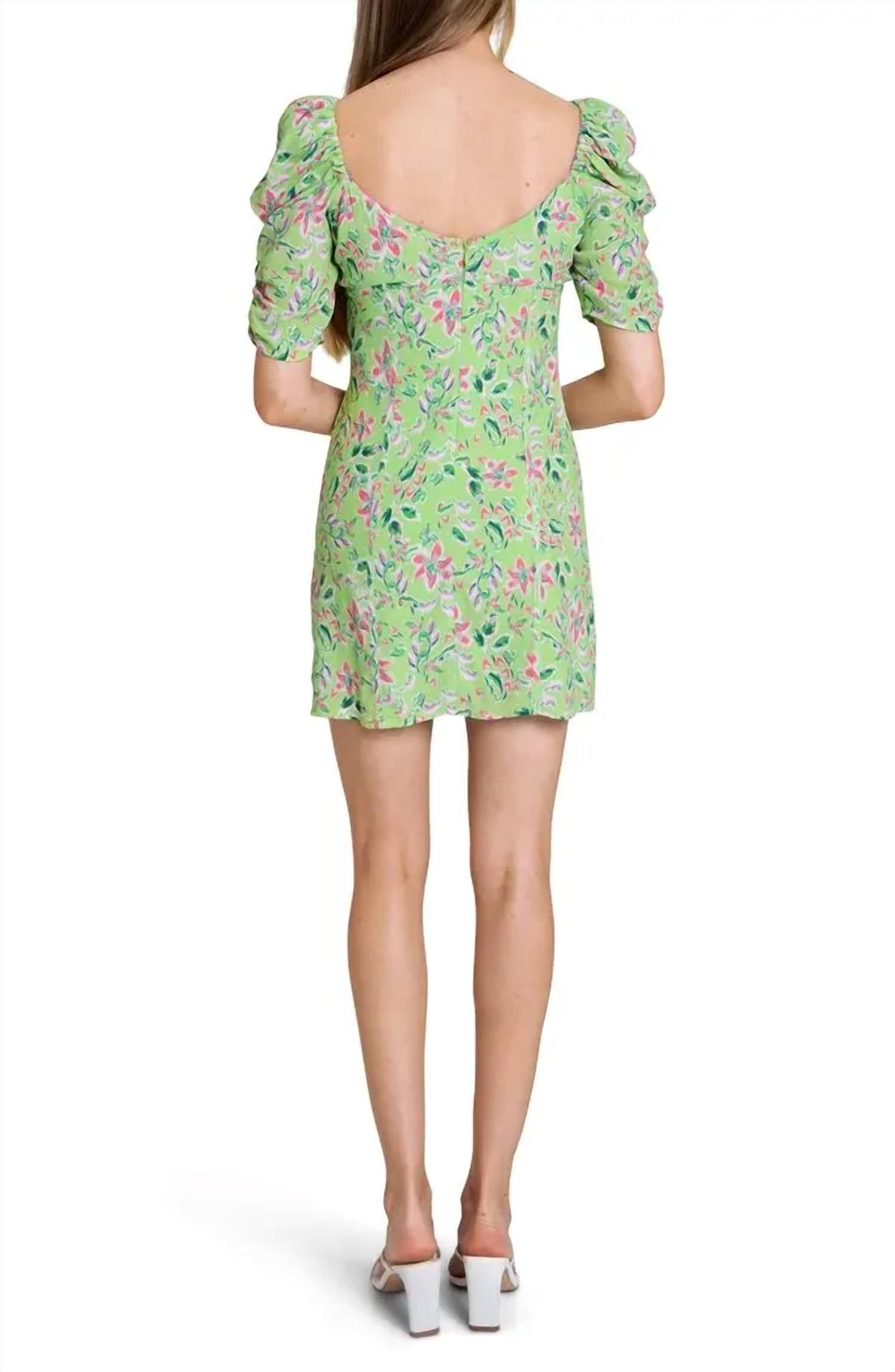 Wayf - Liv Floral Puff Sleeve Dress