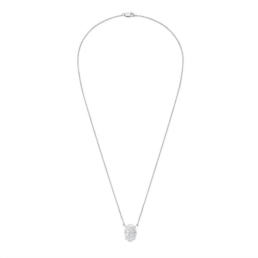 Diana M Jewels - 2.00 Ct Lab-grown Oval-cut East–west Diamond Necklace