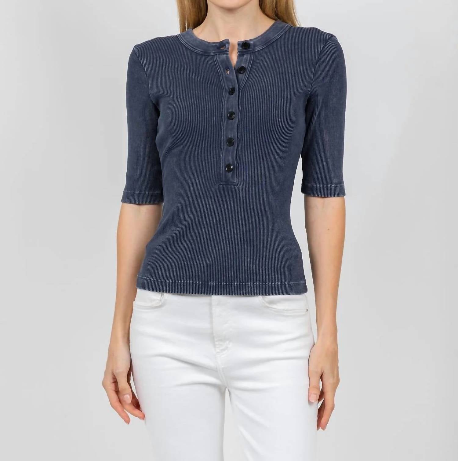 Citizens Of Humanity - Nali Short Sleeve Henley Tee