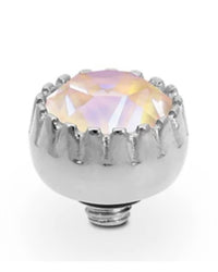 Qudo Women's London 8mm Jewelry Topper in dusty pink delight silver - women's jewelry