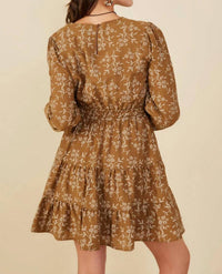 Hayden La - Notch Detail Floral Embroidered Dress