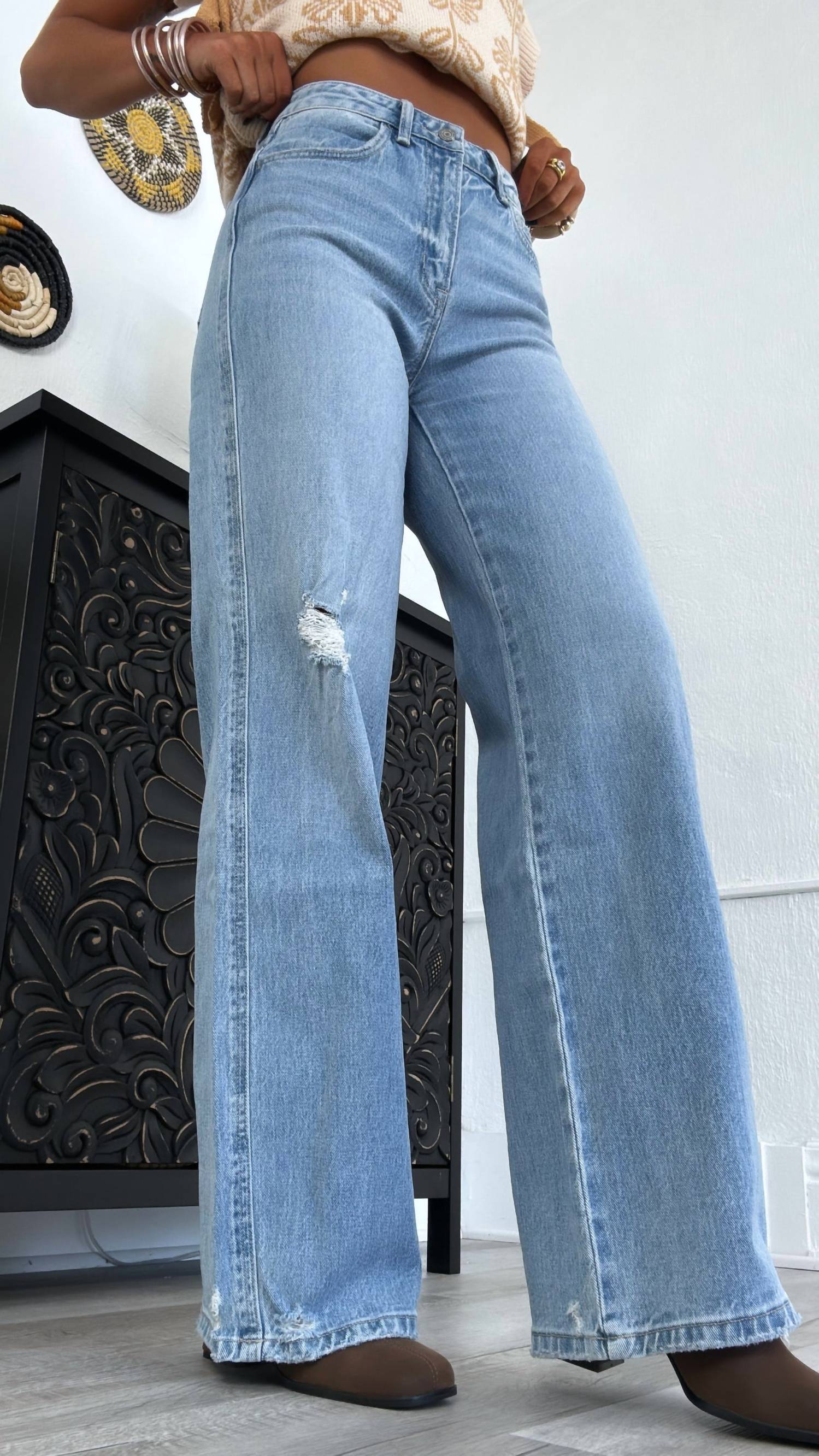 Vervet By Flying Monkey - Knix High Rise Wide Leg Jean