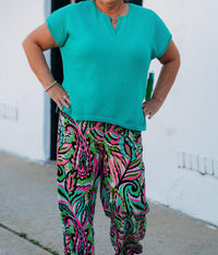 Tribal - V-neck Extended Sweater Top