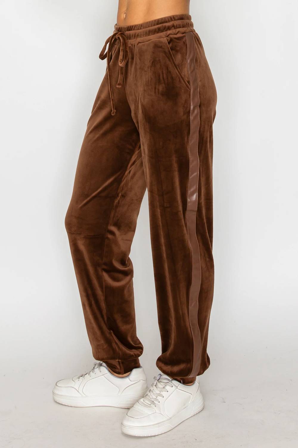 Knit Riot - Velour Track Jogger Pants