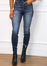 Kancan - Lauren High Waisted Distressed Jeans