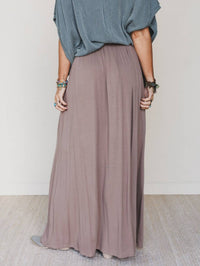three bird nest Perfect Pocketed Maxi Skirt in mocha - women's skirt - detail view