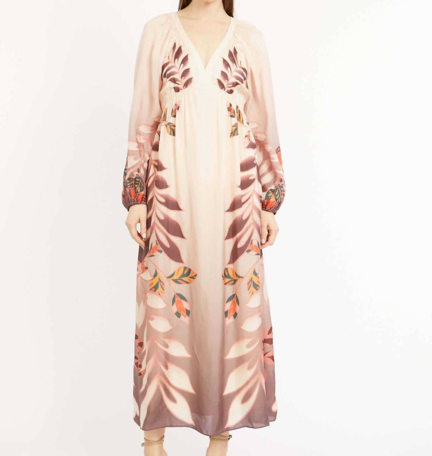 CABALLERO Mindy Long-Sleeve Dress in copper orchard - women's dress