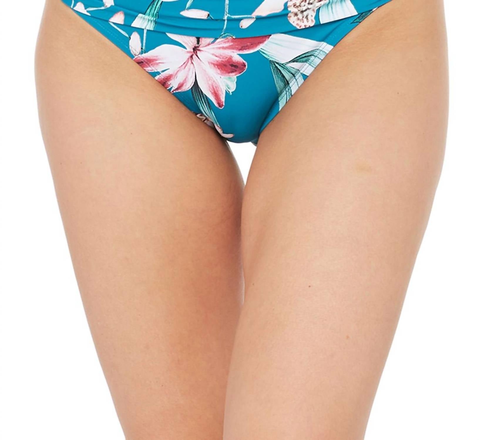 La Blanca - Women's Printed Shirred Band Hipster Bikini Bottoms