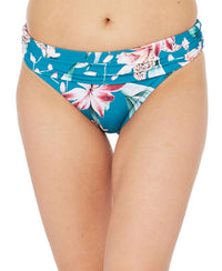 La Blanca - Women's Printed Shirred Band Hipster Bikini Bottoms
