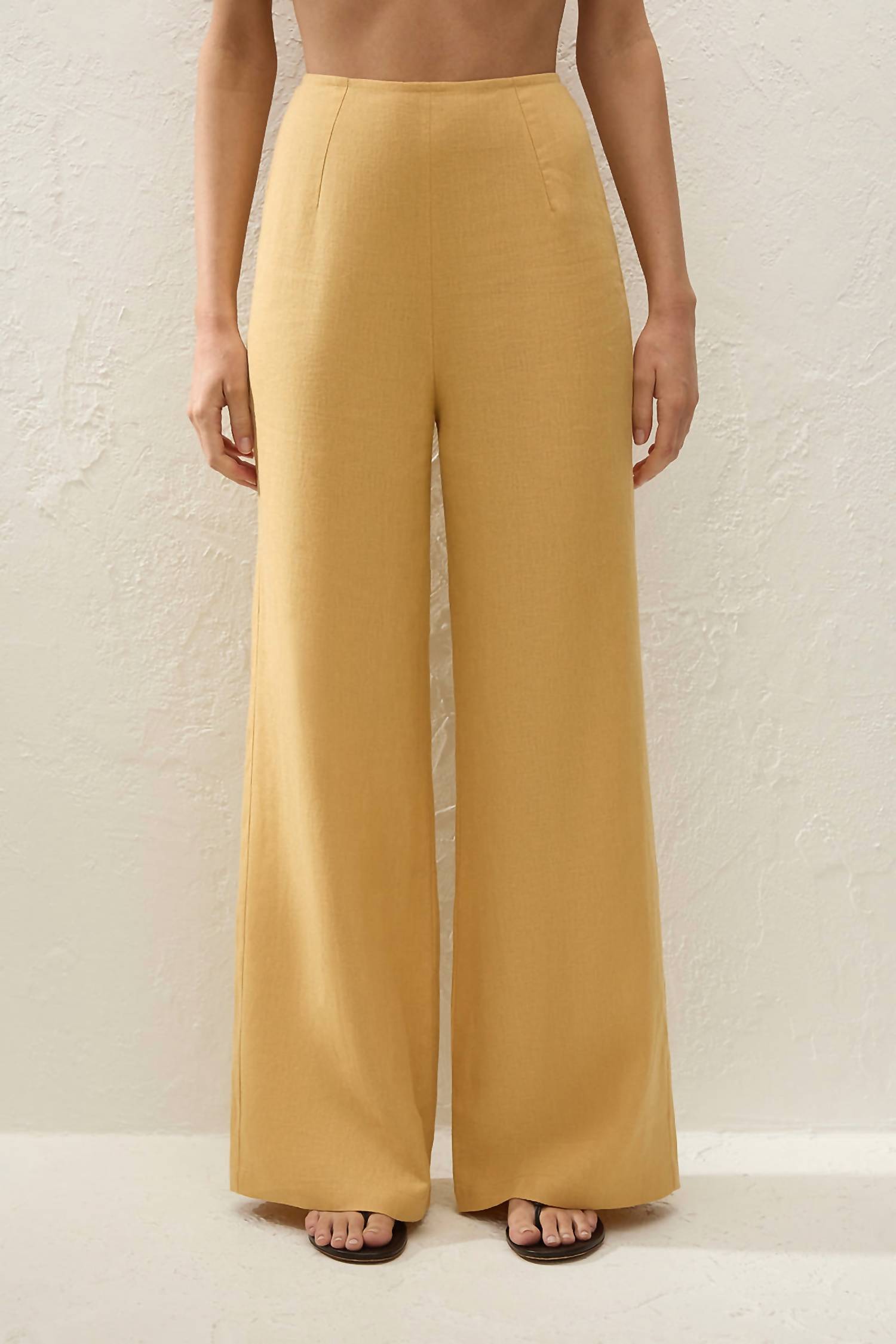 FAITHFULL THE BRAND Syna Wide Leg Pants in marigold - women's pants - view 4