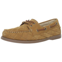 Sebago Women's Coast Two Eye Quilted Boat Shoes in wheat - women's flats