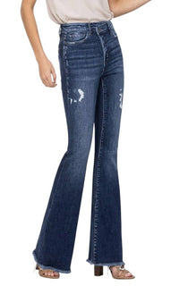 Flying Monkey - Super High Rise Asymmetrical Flare Jeans