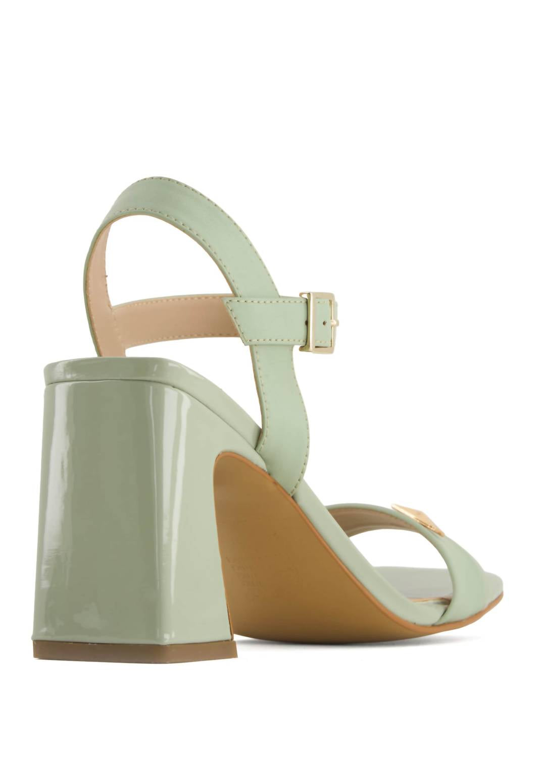 Andrea Women's Ankle Strap Sandal in green - women's sandal - detail view