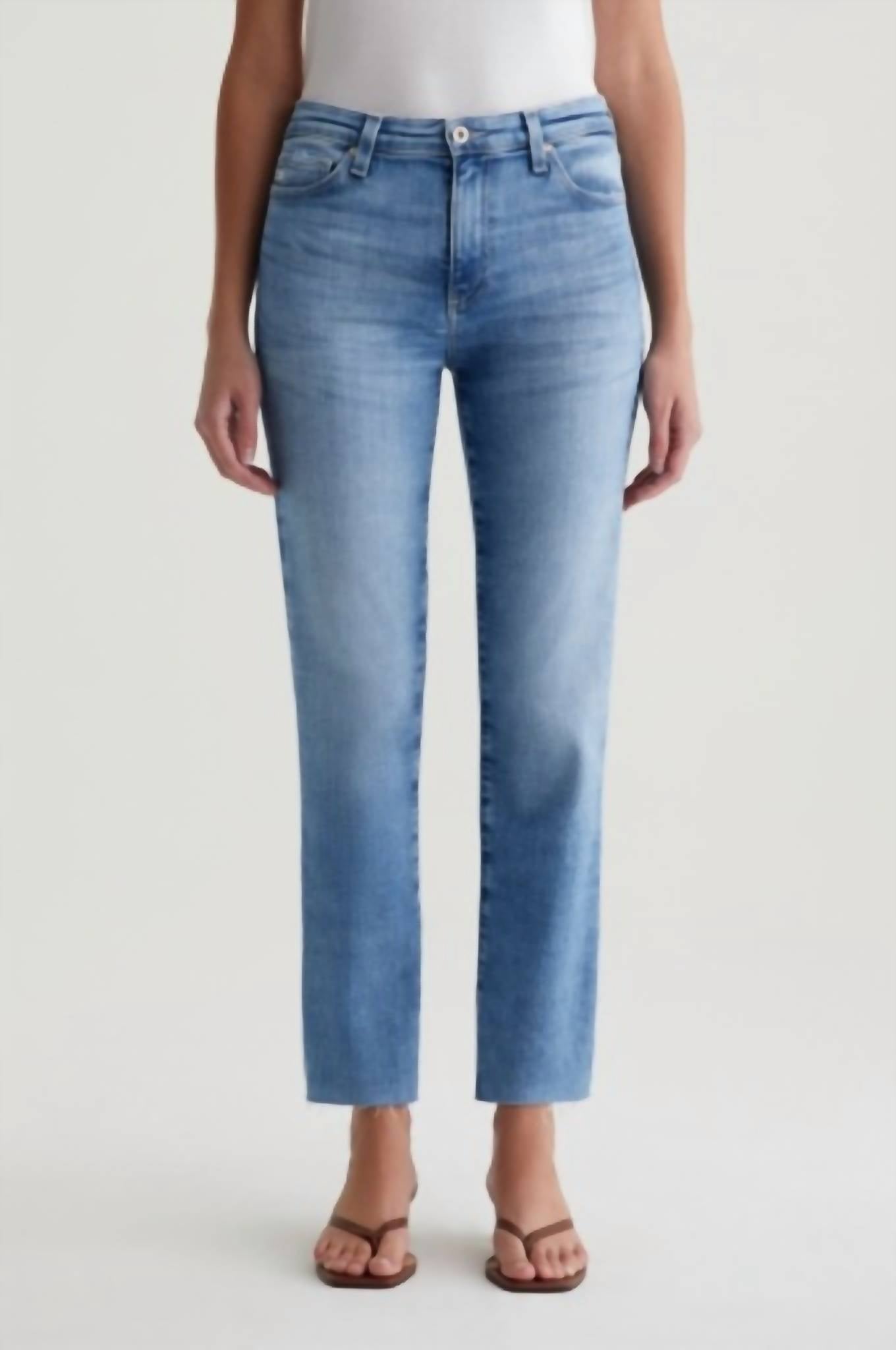 Ag Jeans - Mari Mid Rise Slim Straight Crop Jeans